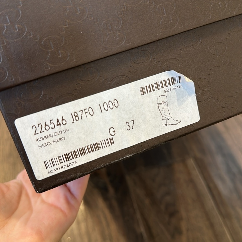 Gucci Wellington tall black rain boots - Picture 14 of 15